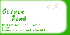 oliver pink business card